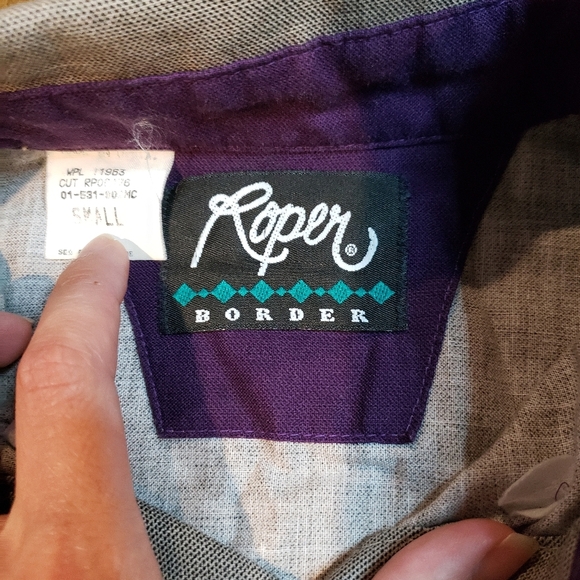 Roper Western Vintage Rodeo Crop Button Down Small - Picture 6 of 6